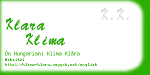 klara klima business card